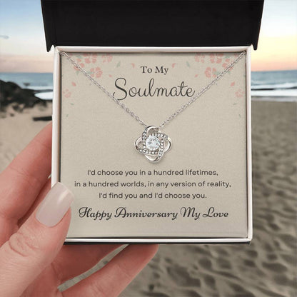 Anniversary Love Knot Necklace for Soulmate – Choose You Always