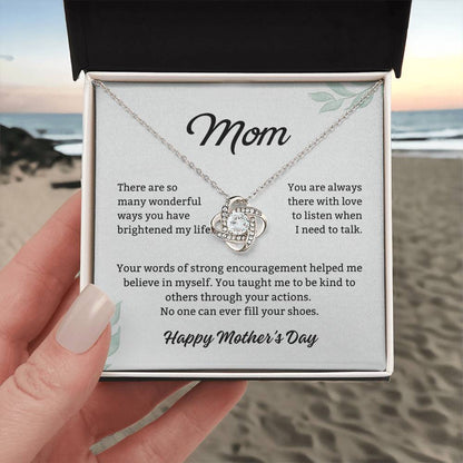 Mom Love Knot Necklace – Your Encouragement Made Me Strong