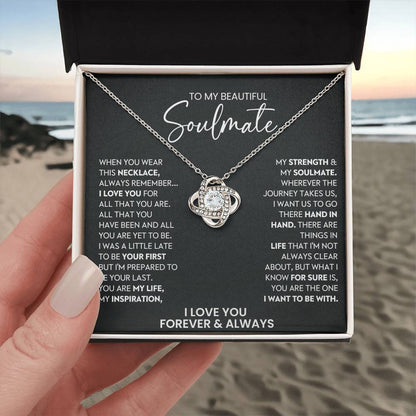 To My Beautiful Soulmate Love Knot Necklace – All That You Are — product thumbnail 3