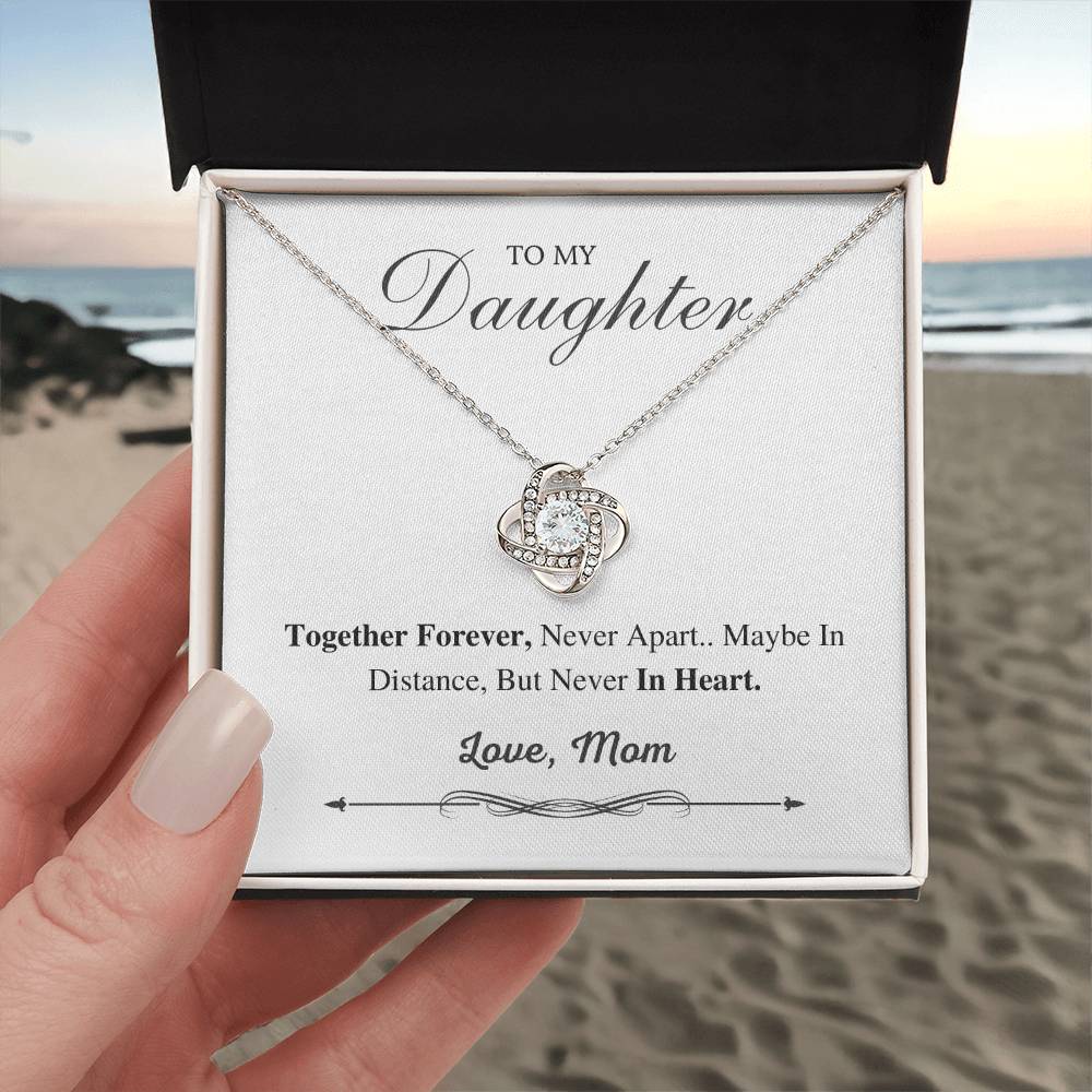 To My Daughter Love Knot Necklace – Together Forever Gift from Mom