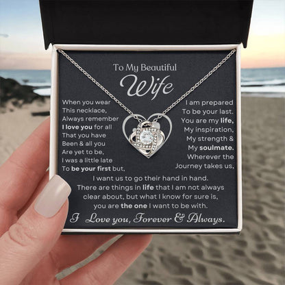 To My Beautiful Wife Love Knot Necklace – My Life and Inspiration — product thumbnail 3
