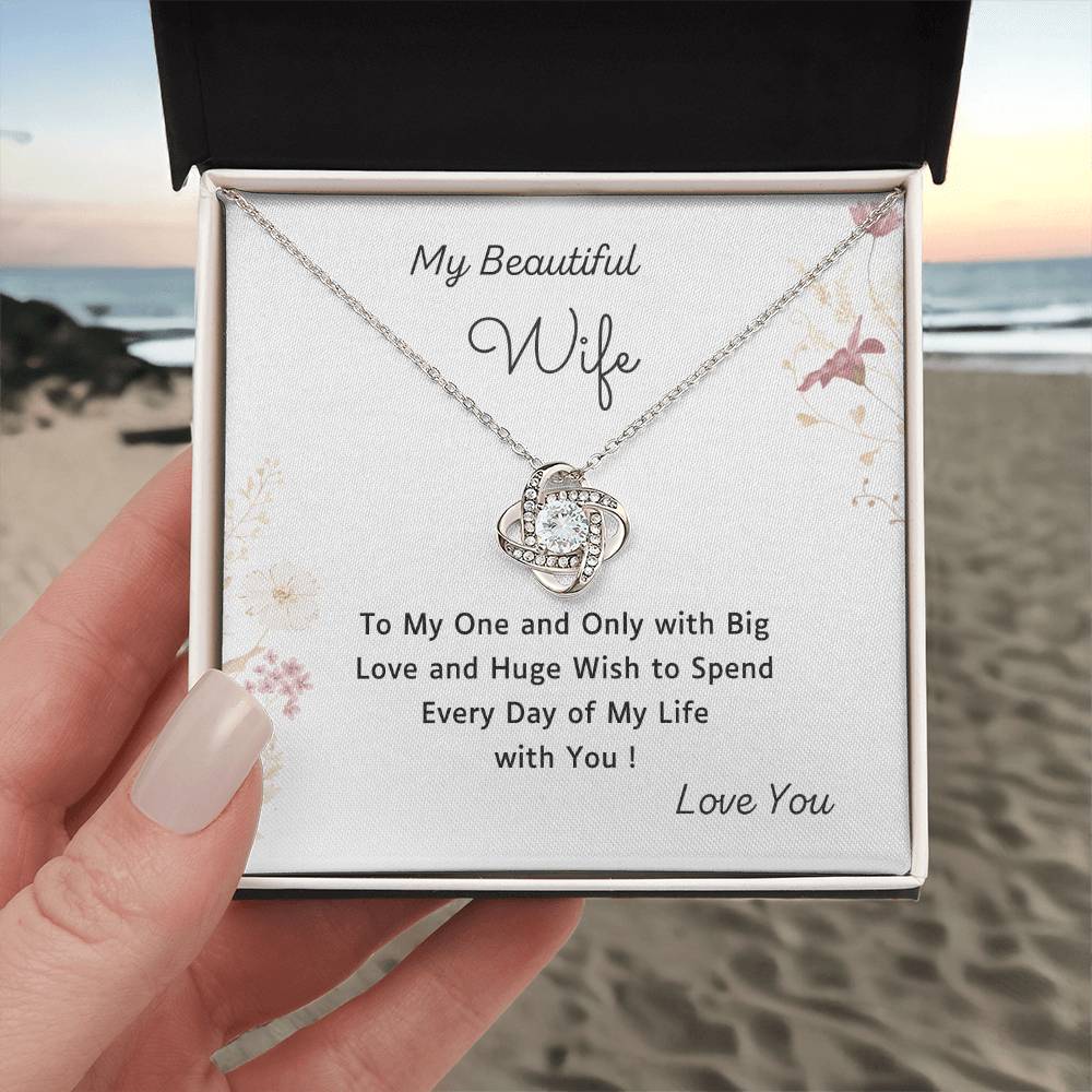 To My Beautiful Wife Love Knot Necklace – Every Day of My Life — product image 3