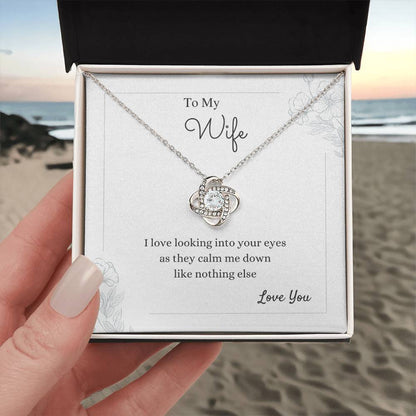 To My Wife Love Knot Necklace – Your Calm & Comfort