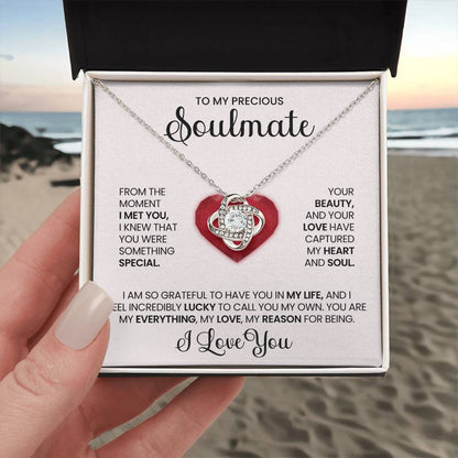 To My Precious Soulmate Love Knot Necklace – My Everything — product thumbnail 2