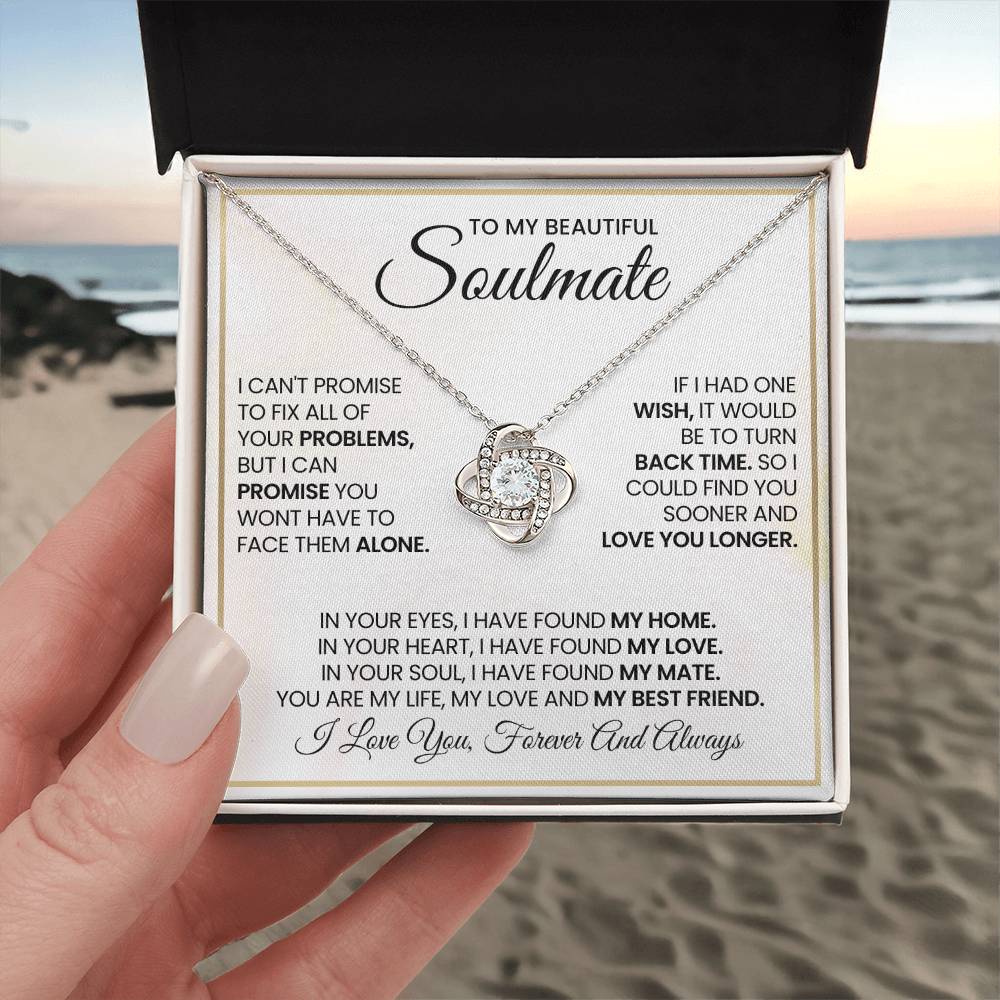 To My Beautiful Soulmate Love Knot Necklace – My Home and Love — product image 3