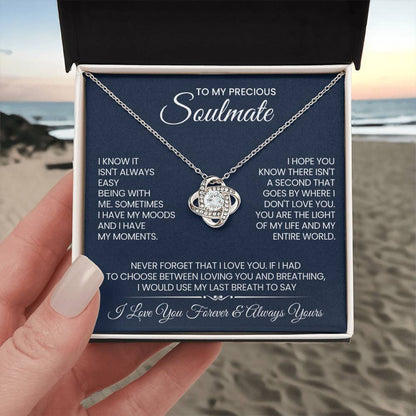 To My Precious Soulmate Love Knot Necklace – Never Forget My Love — product thumbnail 3