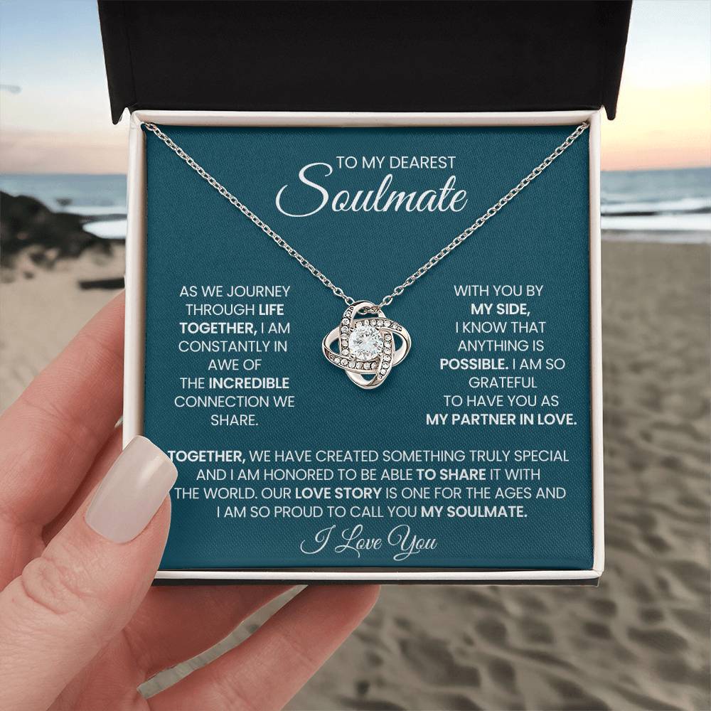 To My Dearest Soulmate Love Knot Necklace – Incredible Connection — product image 3