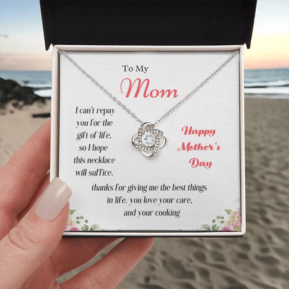 To My Mom Love Knot Necklace – Thank You for the Best Things — product image 3