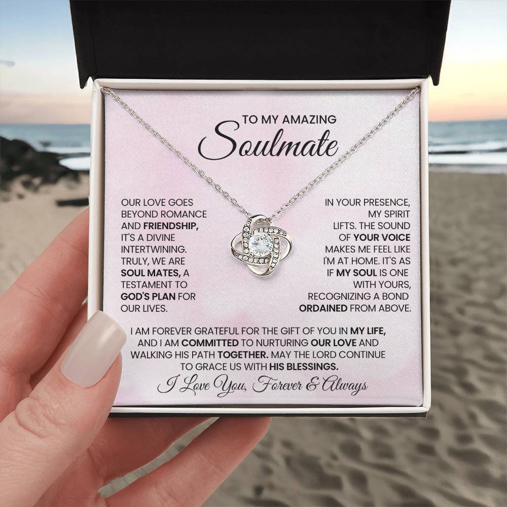 To My Amazing Soulmate Love Knot Necklace – Divine Soulmates — product image 3