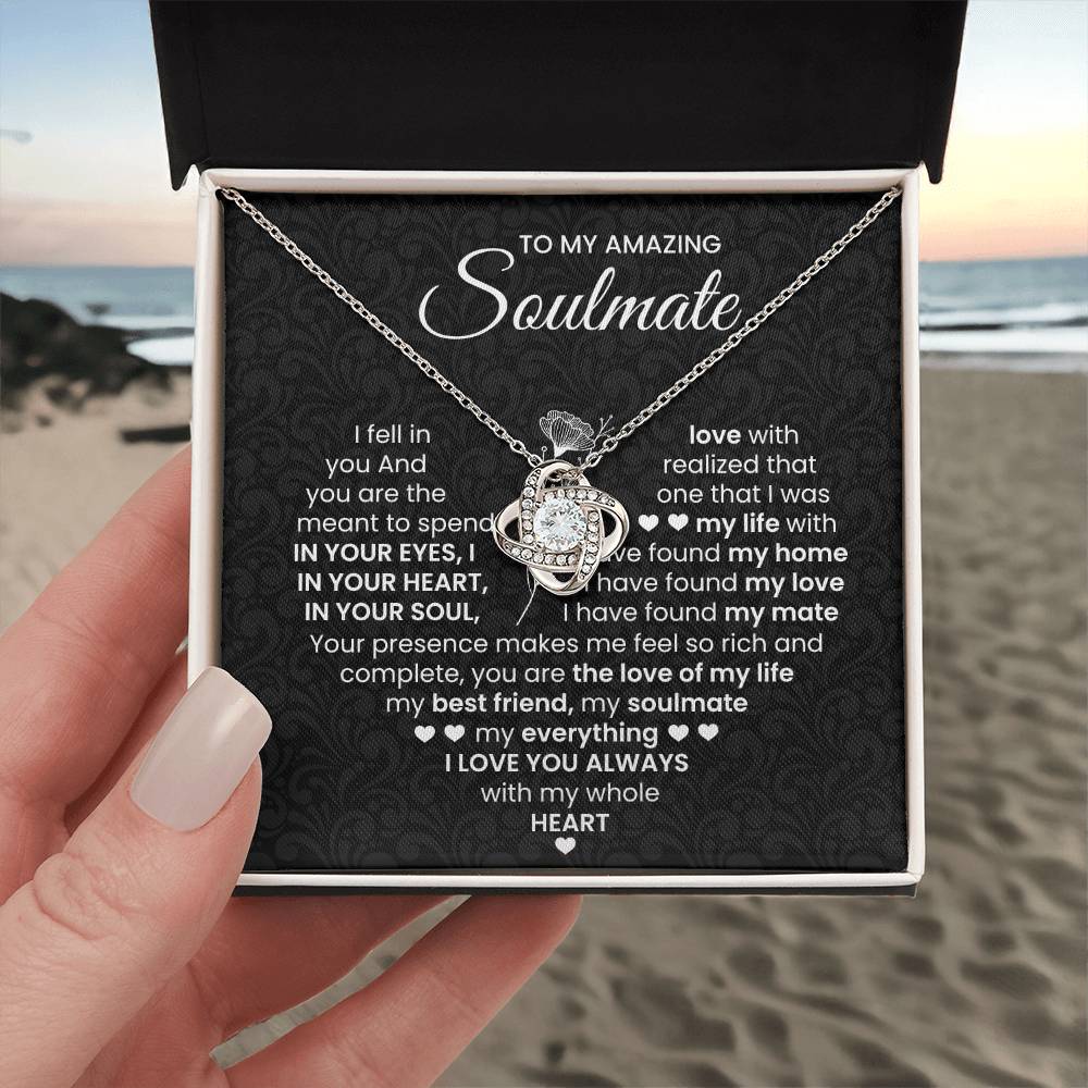 To My Amazing Soulmate Love Knot Necklace – Love of My Life — product image 3