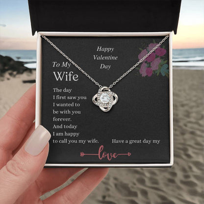 Valentine's Love Knot Necklace for Wife – The Day I First Saw You
