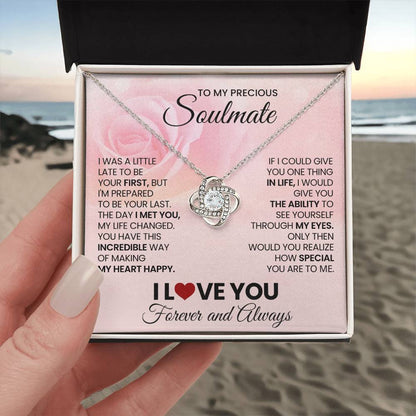 To My Precious Soulmate Love Knot Necklace – Last Everything — product thumbnail 3