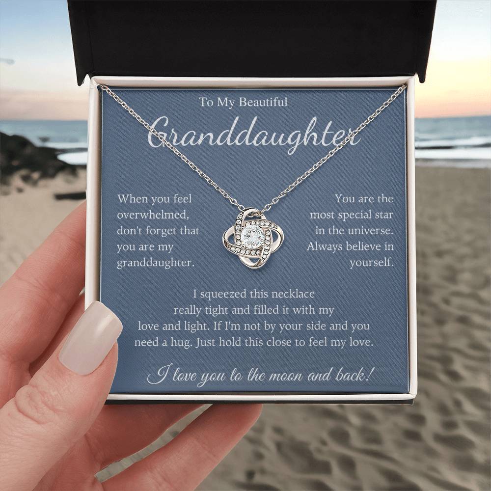 To My Granddaughter Love Knot Necklace – When You Feel Alone, Remember My Love — product image 20