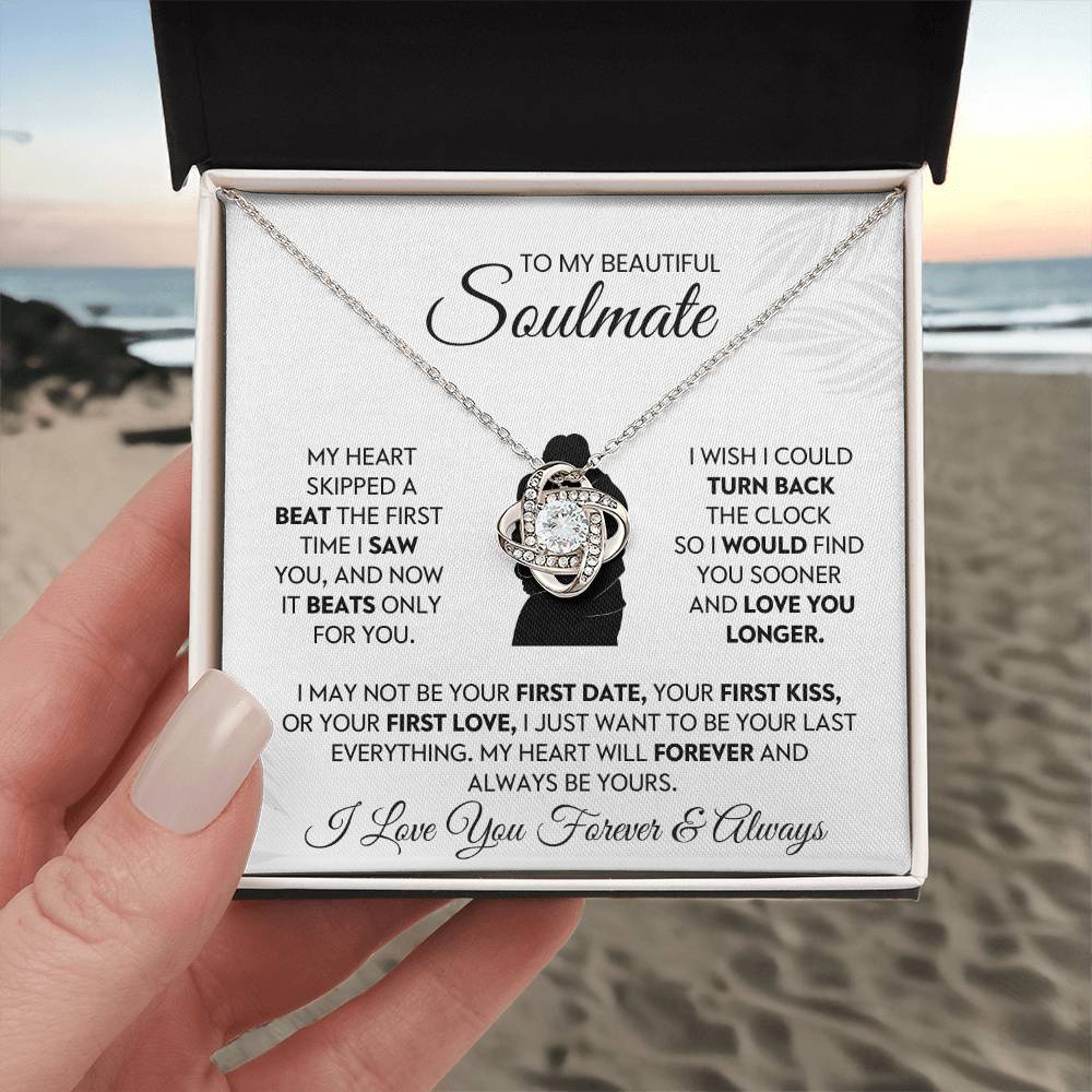 To My Beautiful Soulmate Love Knot Necklace – Love You Longer — product image 3