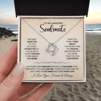 To My Amazing Soulmate Love Knot Necklace – More Than You Know — product thumbnail 3