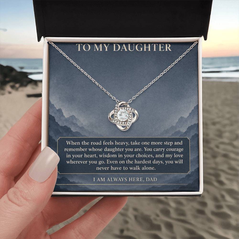 Love Knot Necklace for Daughter from Dad – You Are Enough — product image 3