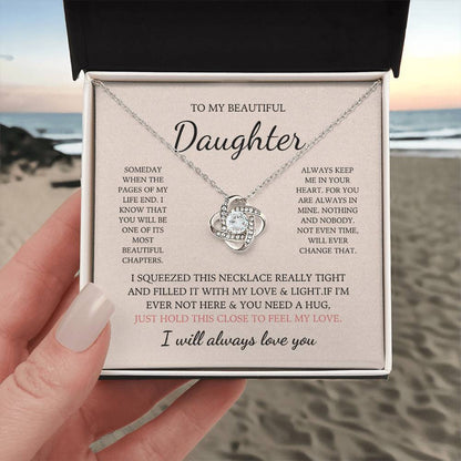 To My Daughter Love Knot Necklace – My Most Beautiful Chapter