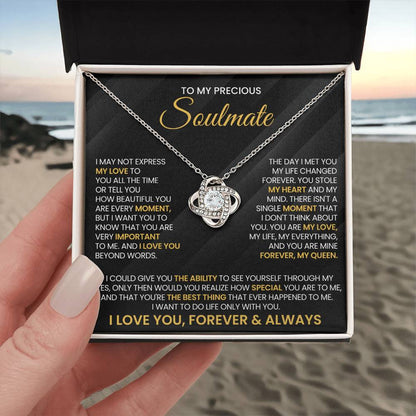 To My Precious Soulmate Love Knot Necklace – You Stole My Heart — product thumbnail 20