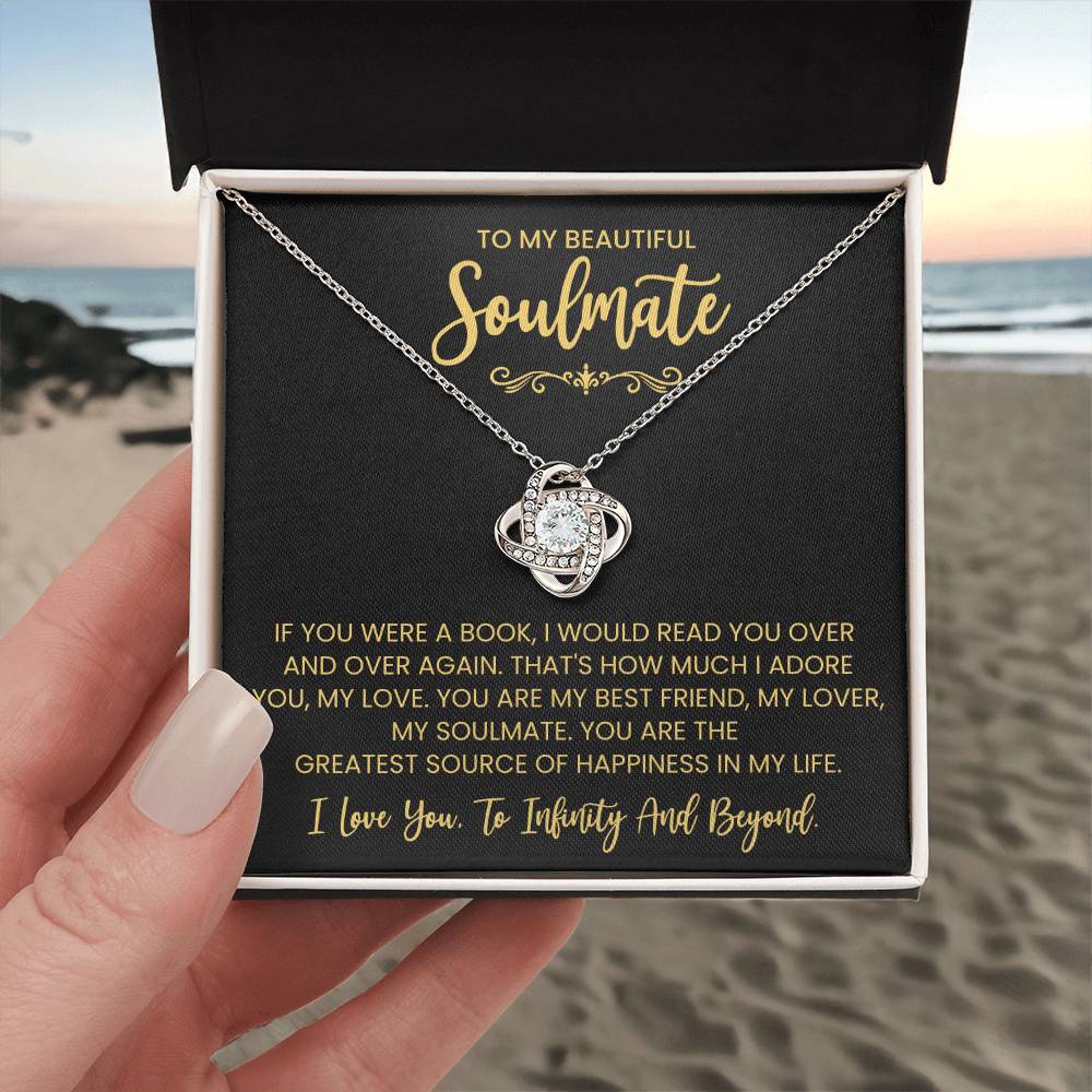 To My Beautiful Soulmate Love Knot Necklace – My Greatest Happiness — product image 3