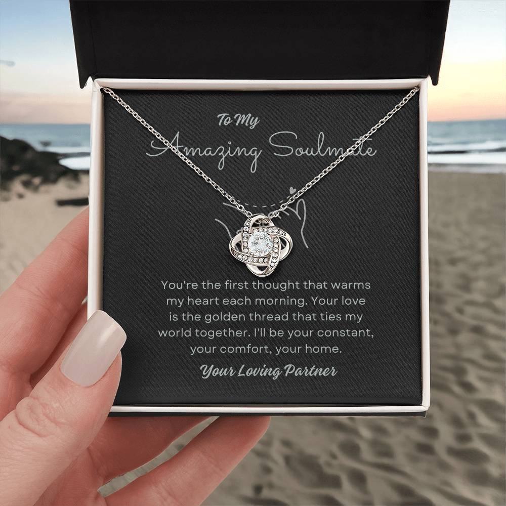 To My Amazing Soulmate Love Knot Necklace – My Constant