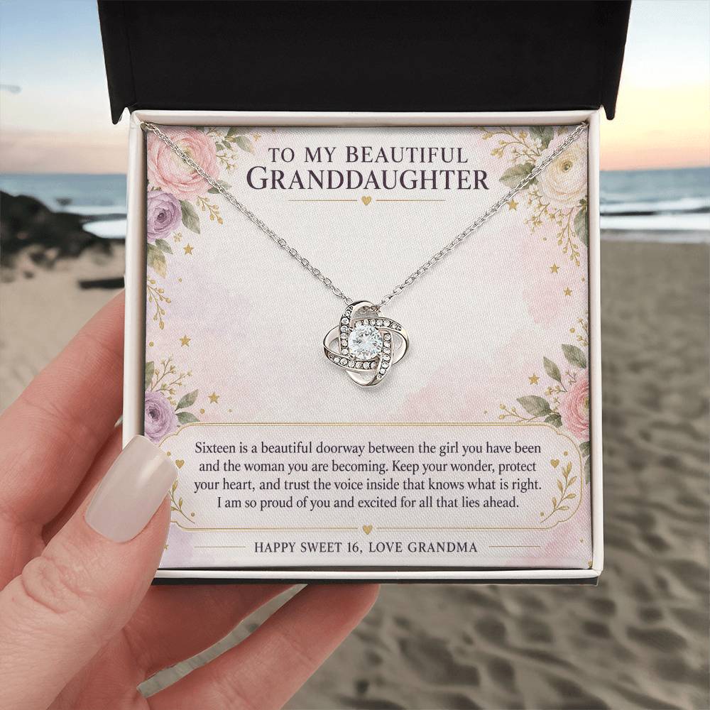 Love Knot Necklace for Granddaughter from Grandma – Sweet 16 Keepsake — product image 3