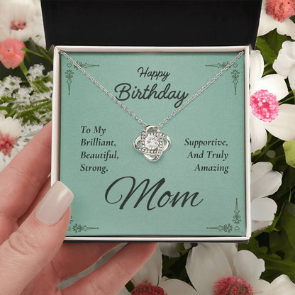 Birthday Love Knot Necklace for Mom – Brilliant & Strong