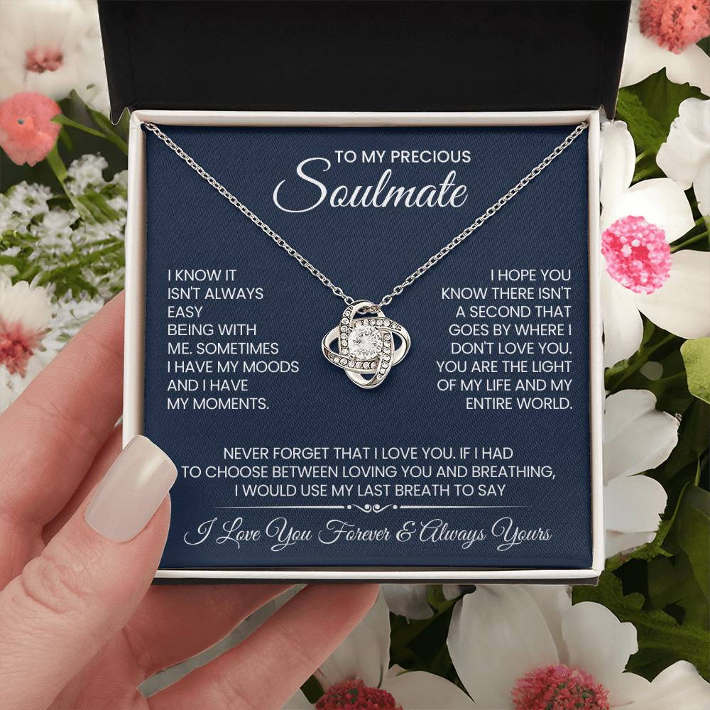 To My Precious Soulmate Love Knot Necklace – Never Forget My Love — product image 25