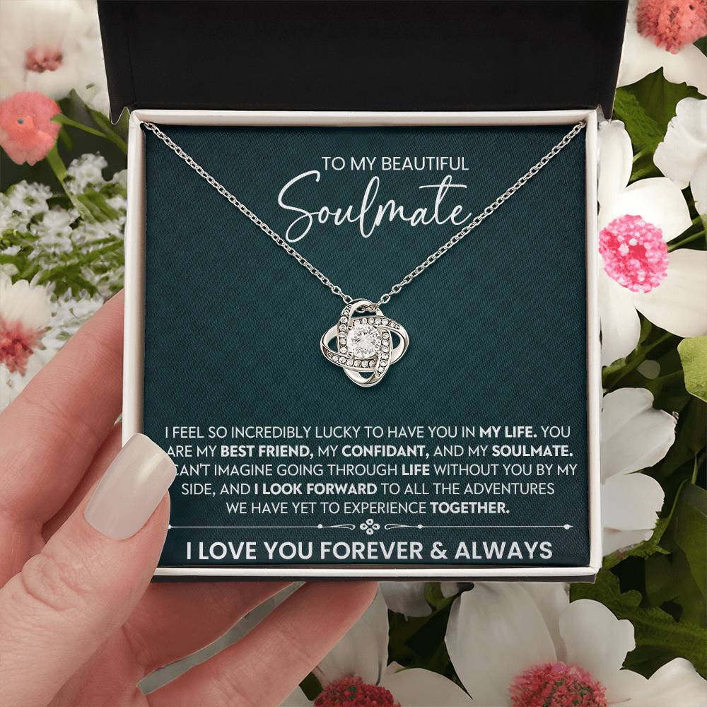 To My Beautiful Soulmate Love Knot Necklace – Life Adventures Together — product image 25
