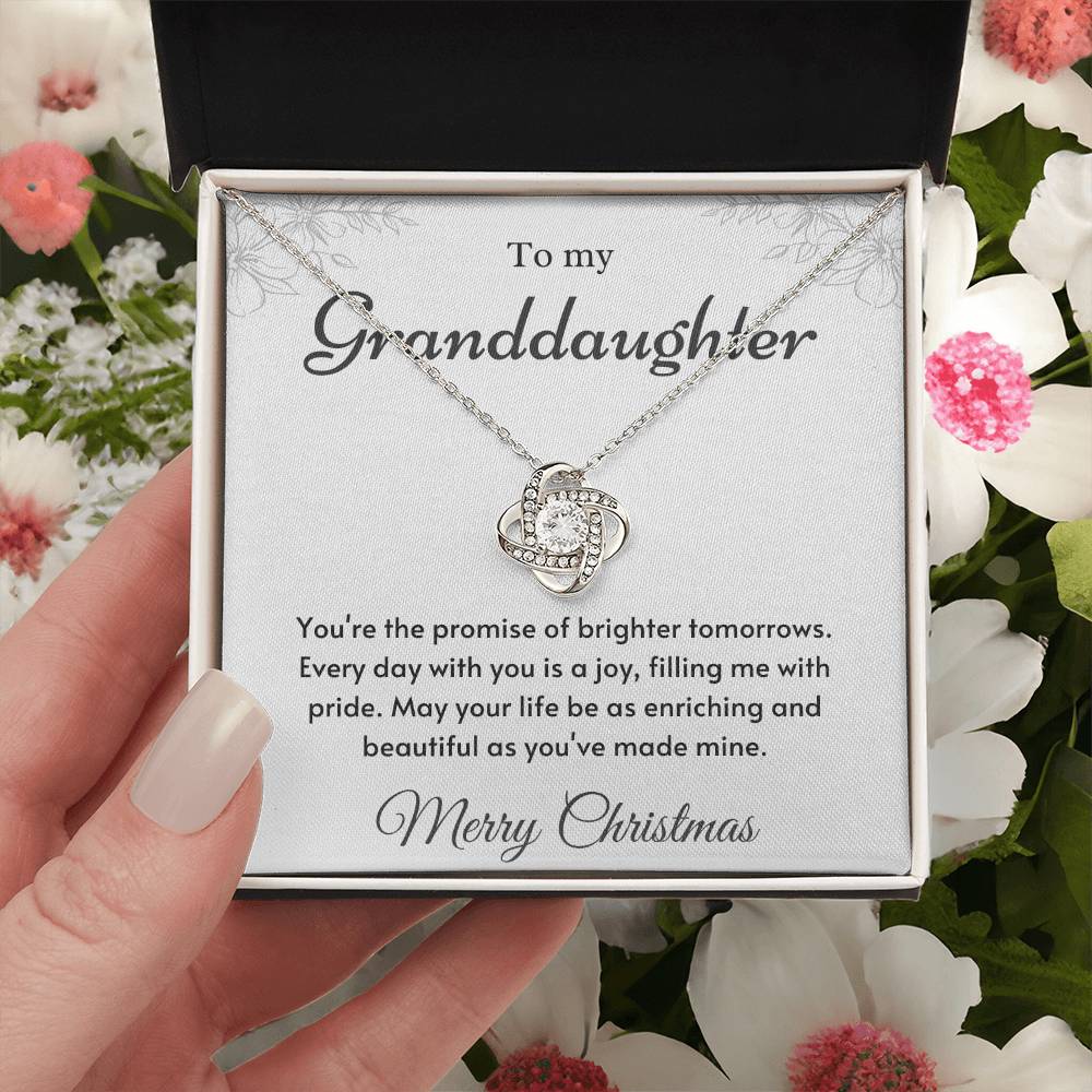 To My Granddaughter Love Knot Necklace – Brighter Tomorrows — product image 6