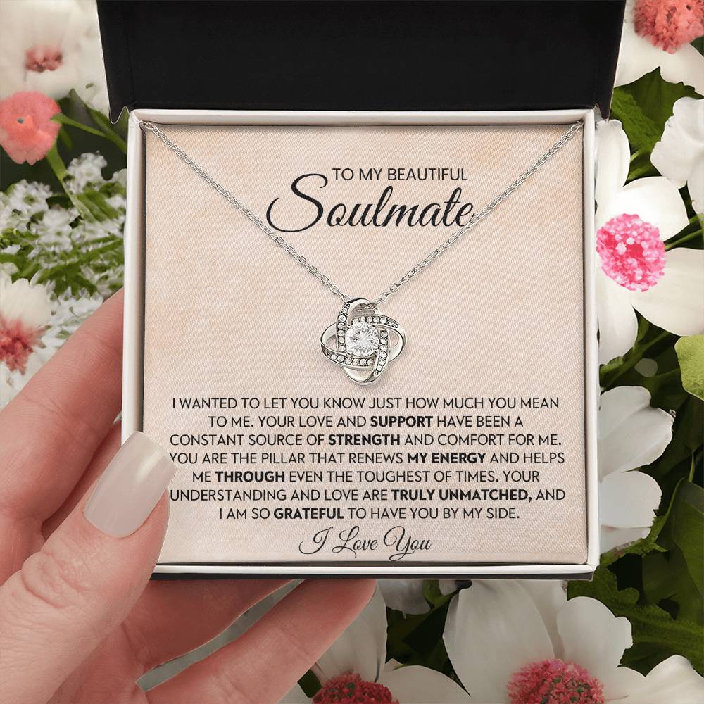 To My Beautiful Soulmate Love Knot Necklace – My Pillar of Strength — product image 24