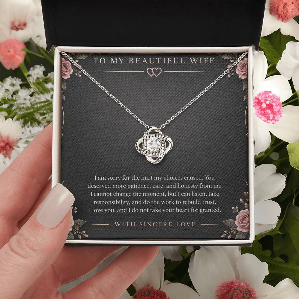 Love Knot Necklace for Wife from Husband – I Am Sorry, My Love — product image 6