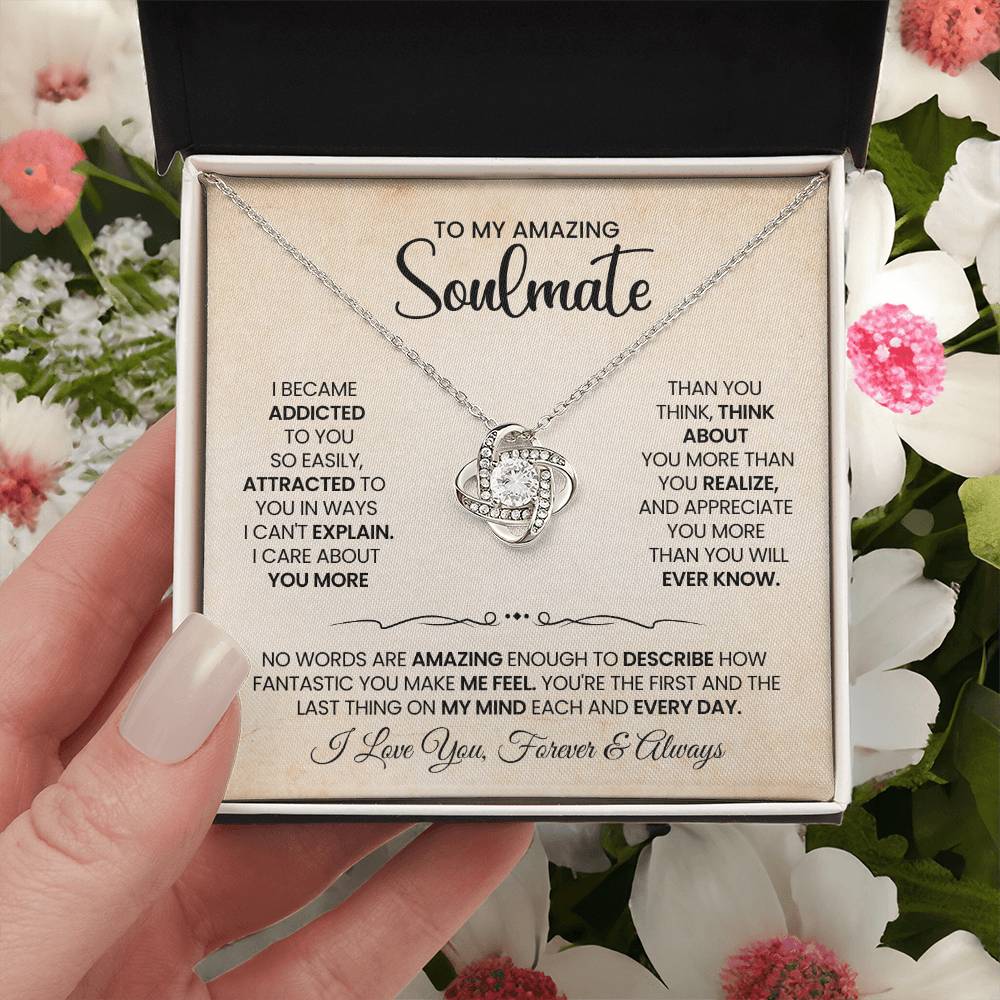 To My Amazing Soulmate Love Knot Necklace – More Than You Know — product image 6