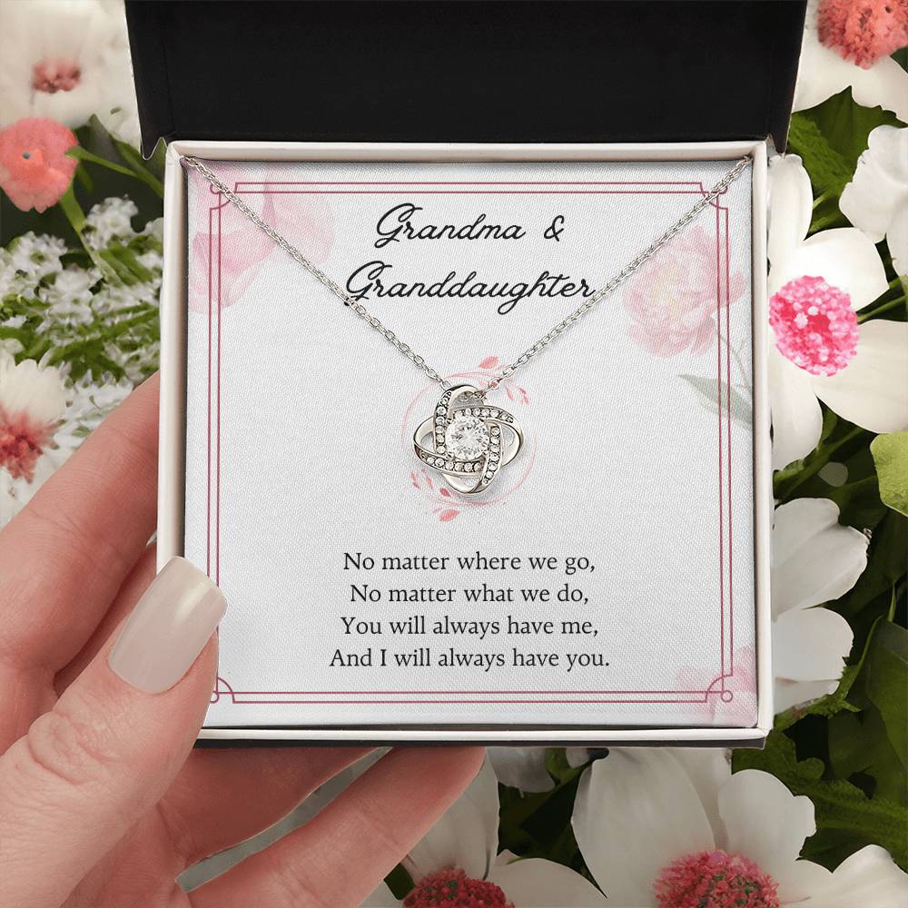 To My Granddaughter Love Knot Necklace – No Matter Where We Go — product image 6