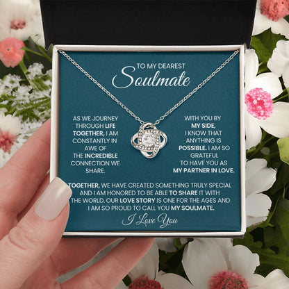 To My Dearest Soulmate Love Knot Necklace – Incredible Connection — product thumbnail 6
