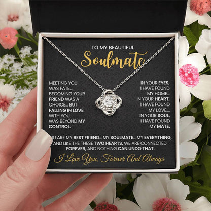 To My Beautiful Soulmate Love Knot Necklace – Connected Forever — product thumbnail 23