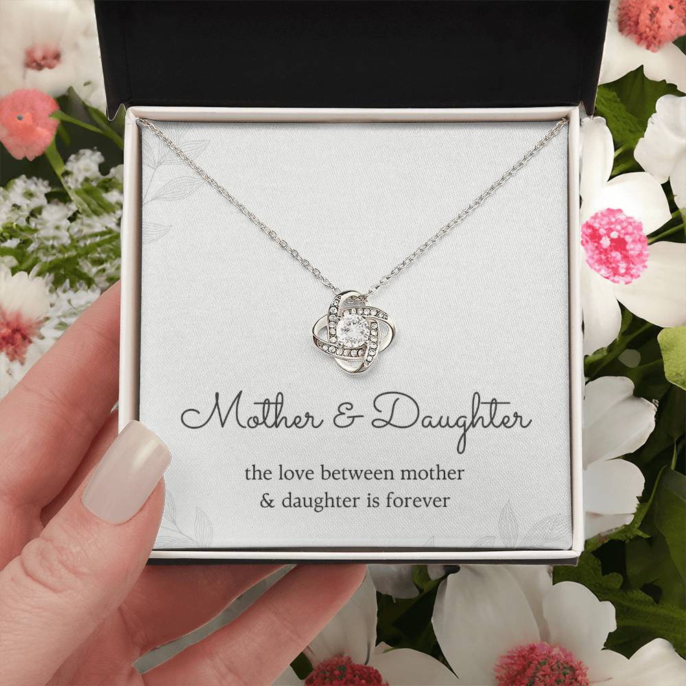 Mother & Daughter Love Knot Necklace – Forever Bond Gift
