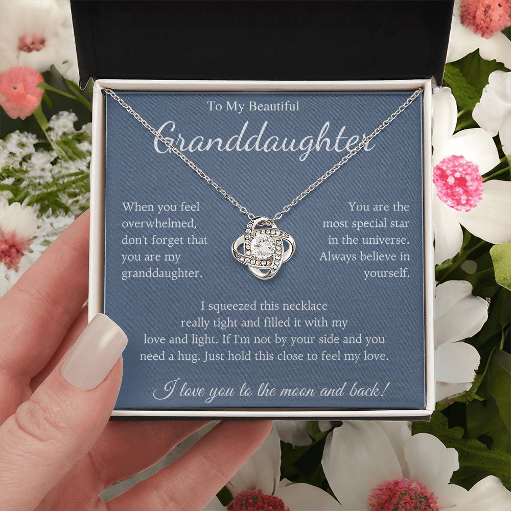 To My Granddaughter Love Knot Necklace – When You Feel Alone, Remember My Love — product image 24
