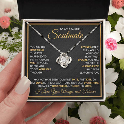To My Beautiful Soulmate Love Knot Necklace – Missing Piece — product thumbnail 25