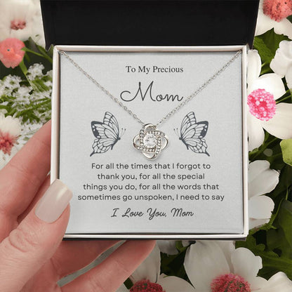 To My Mom Love Knot Necklace – Words That Go Unspoken