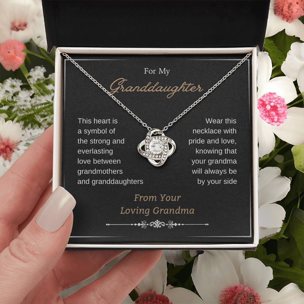 To My Granddaughter Love Knot Necklace – This Heart Is a Symbol — product image 24