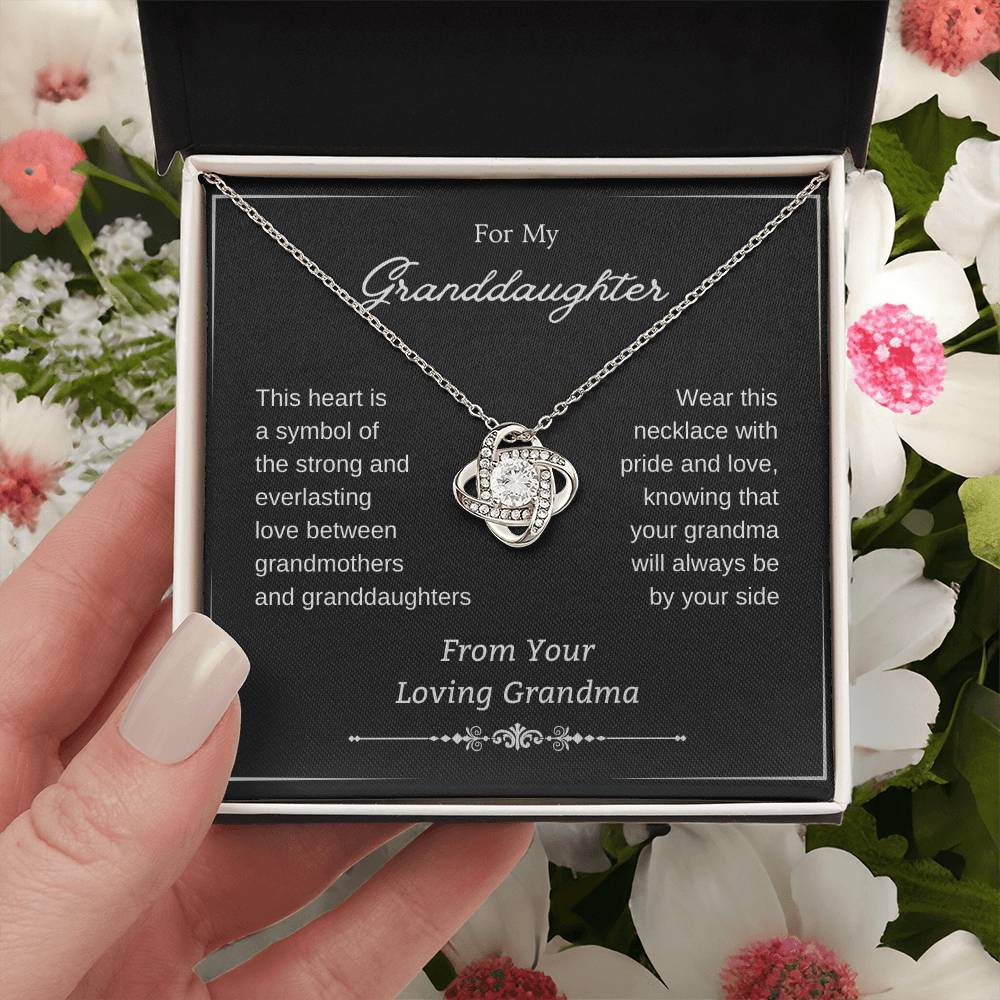 To My Granddaughter Love Knot Necklace – A Heart Full of Love — product image 24