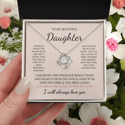 To My Daughter Love Knot Necklace – My Most Beautiful Chapter