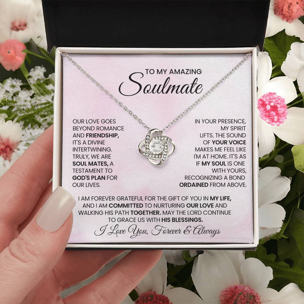To My Amazing Soulmate Love Knot Necklace – Divine Soulmates — product image 6
