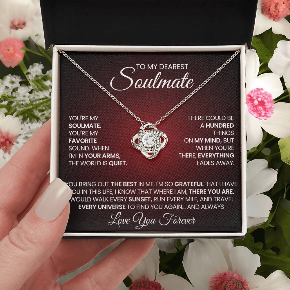 To My Dearest Soulmate Love Knot Necklace – My Favorite Sound — product image 6