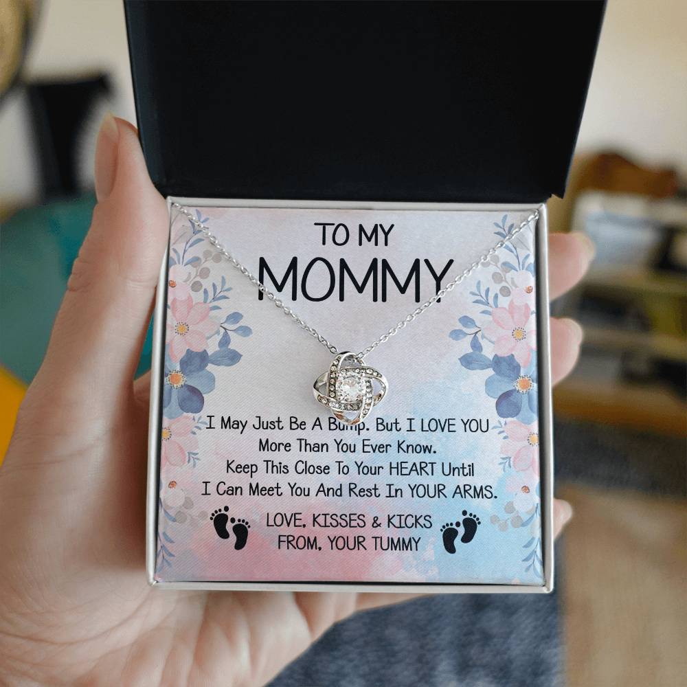 To My Mommy Gift Love Knot Necklace With Beautiful Message Card for Ne