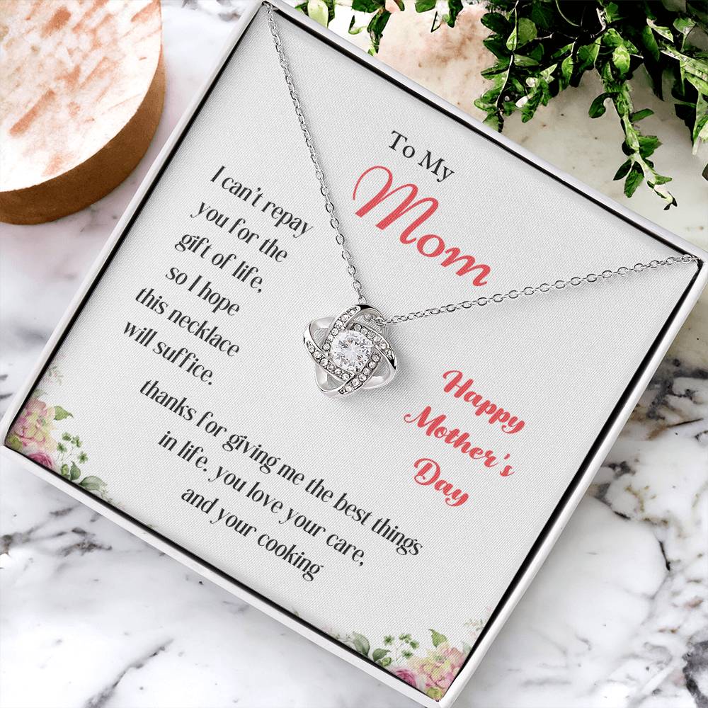 To My Mom Love Knot Necklace – Thank You for the Best Things — product image 4