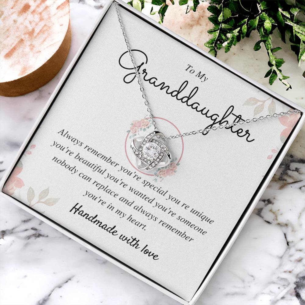 To My Granddaughter Love Knot Necklace – You Are Special — product image 4