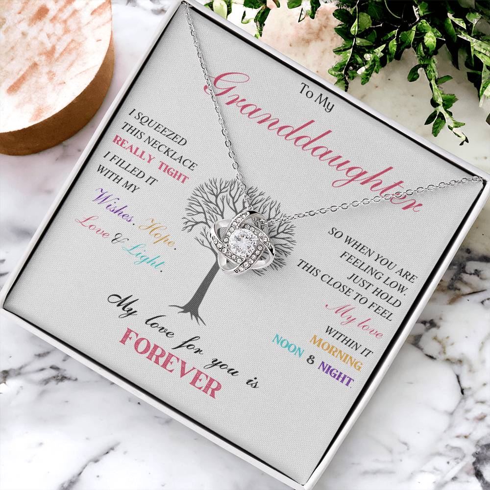 To My Granddaughter Love Knot Necklace – My Love Is Forever — product image 4