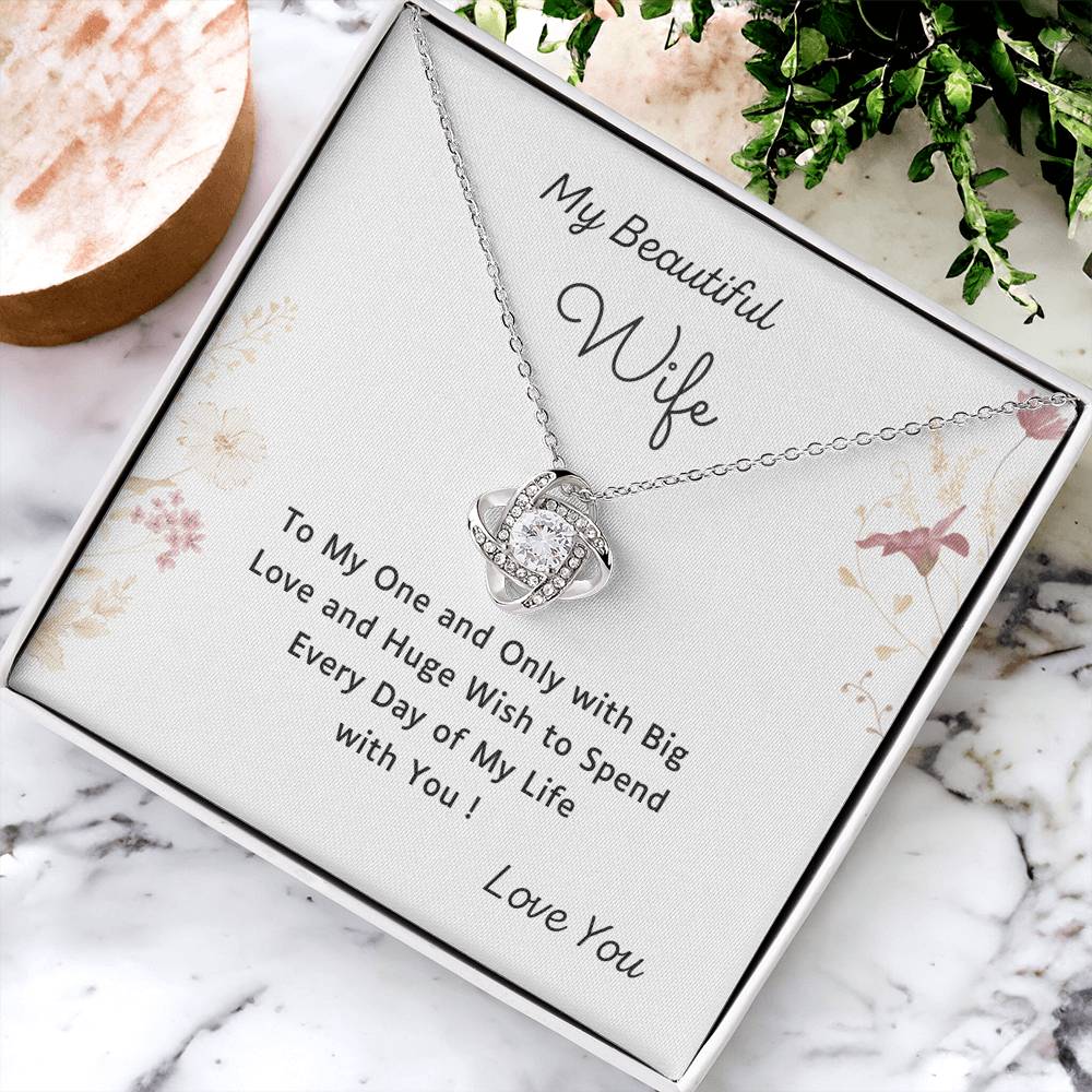 To My Beautiful Wife Love Knot Necklace – Every Day of My Life — product image 4