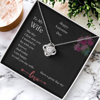 Valentine's Love Knot Necklace for Wife – The Day I First Saw You